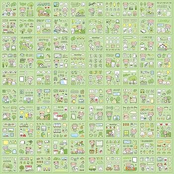 Amazon.co.jp: シール 手帳シール かわいい 100枚 ギフトボックス付き